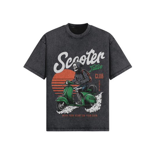 Scooter Tattoo Club Acid washed T-Shirt