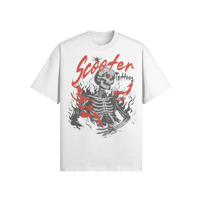 Scooter Tattoos Tribal Skeleton T-Shirt