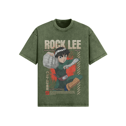 Rock Lee Acid Wash T Shirt