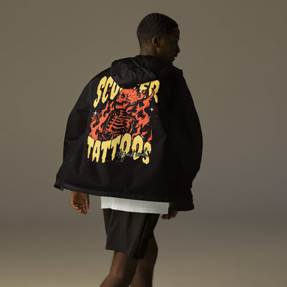 SCOOTER TATTOO Unisex lightweight zip up windbreaker