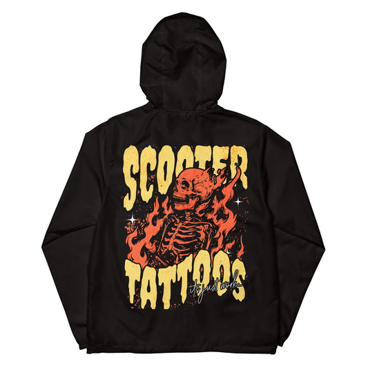 SCOOTER TATTOO Unisex lightweight zip up windbreaker