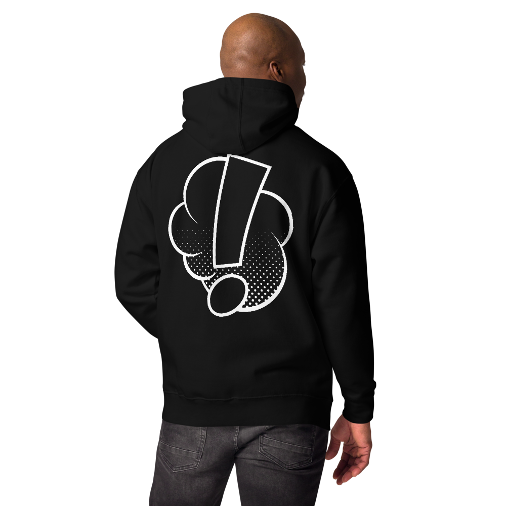 Black "Its Just Work" hooded sweatshirt